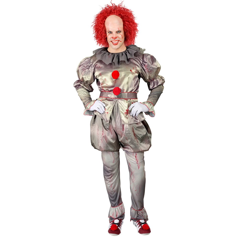 Vestito Carnevale Killer Clown Travestimento Costume Halloween Adulto - 1647