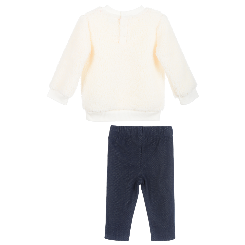 Completo Felpa con Leggings Minni Neonata Sun City 6/24 Mesi - Xh0044bianco