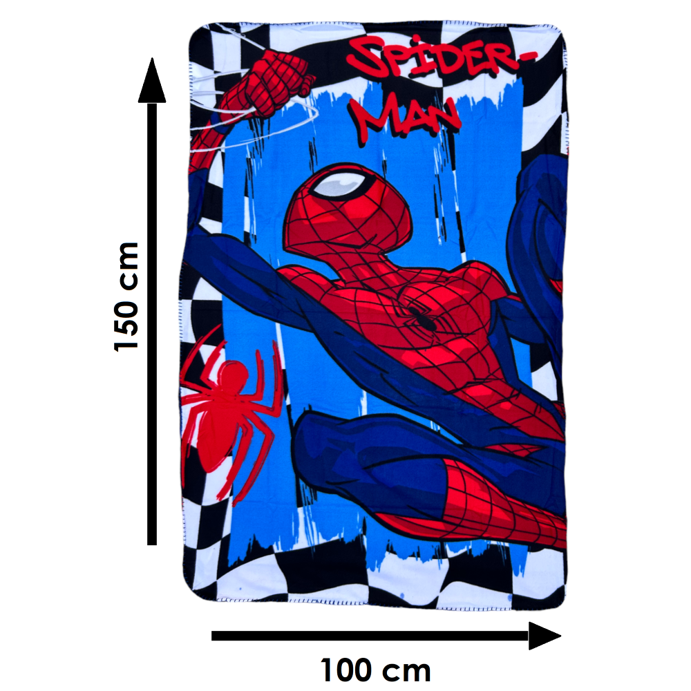 Plaid in Pile Spiderman MARVEL Coperta in Morbido Poliestere 100 X 150 CM 210 Gsm - Spm-1431