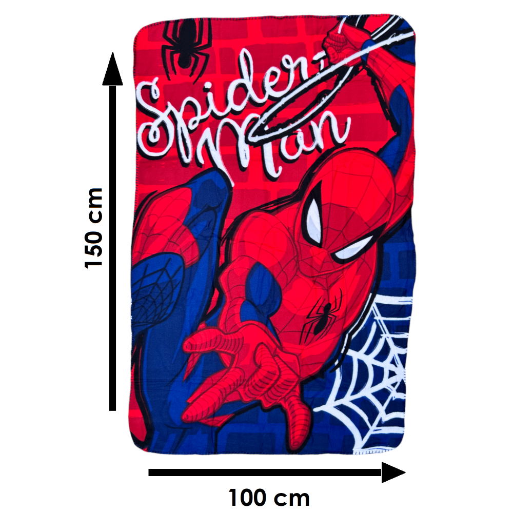 Plaid in Pile Spiderman MARVEL Coperta in Morbido Poliestere 100 X 150 CM 210 Gsm - Spm-1418