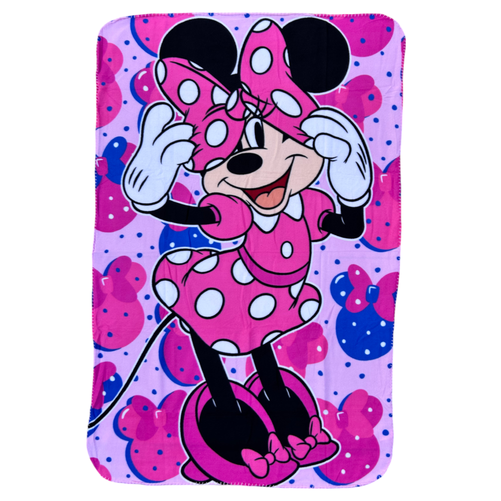 Plaid in Pile Minnie DISNEY Coperta in Morbido Poliestere 100 X 150 CM 210 Gsm - Min-1427
