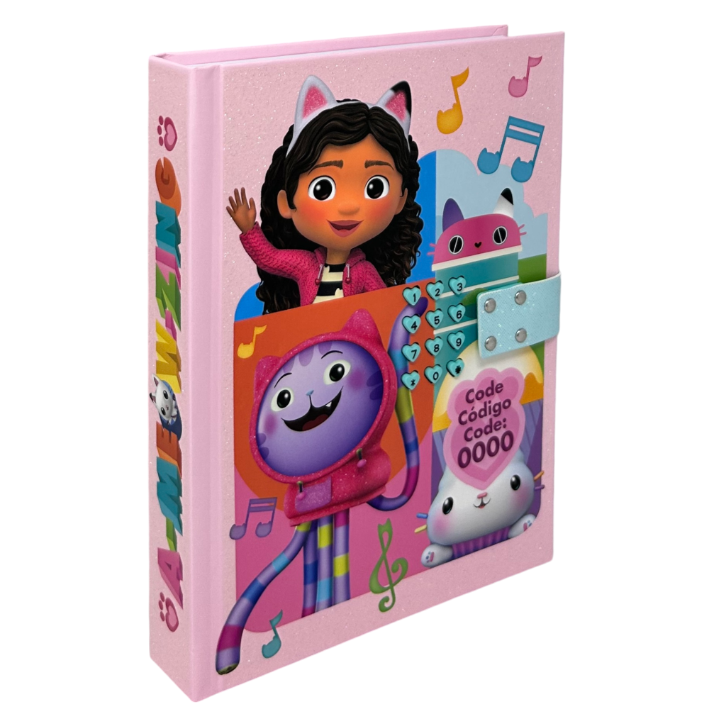 Diario Segreto Glitterato Gabby's Dollhouse con Combinazione Elettronica  - Gd00040