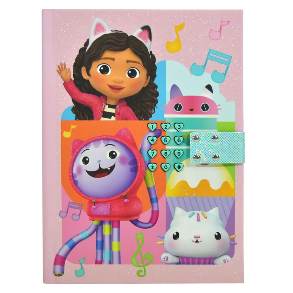 Diario Segreto Glitterato Gabby's Dollhouse con Combinazione Elettronica  - Gd00040