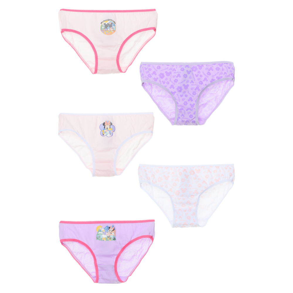 Mutandine Set 5 Pezzi Minnie  DISNEY Slip in Cotone in Scatola 3/8 Anni - Xh30017
