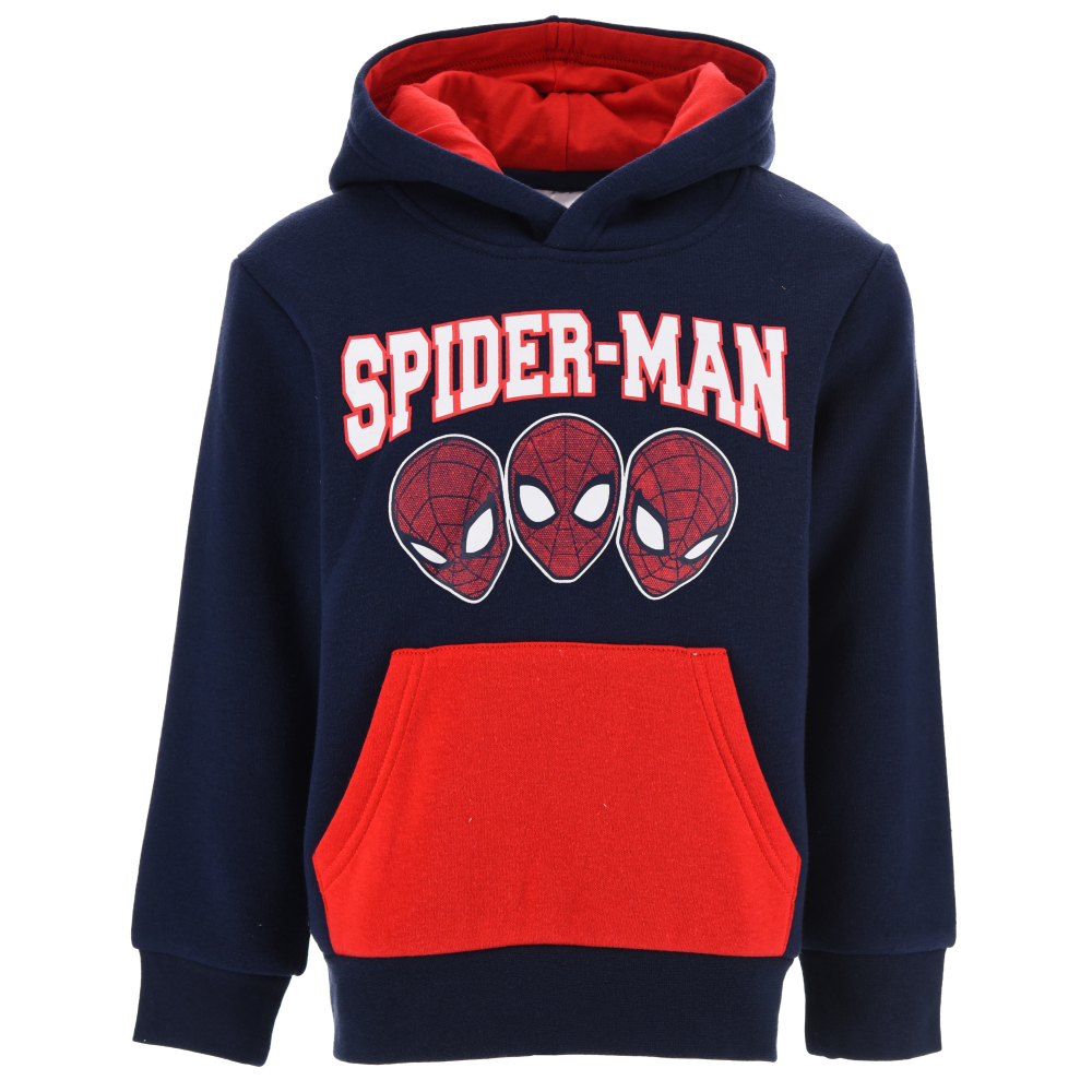 Felpa con Cappuccio Spiderman MARVEL 3/8 Anni Maglietta Sun City - Xh1085blu