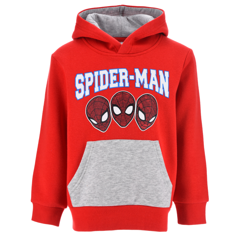 Felpa con Cappuccio Spiderman MARVEL 3/8 Anni Maglietta Sun City - Xh1085rosso
