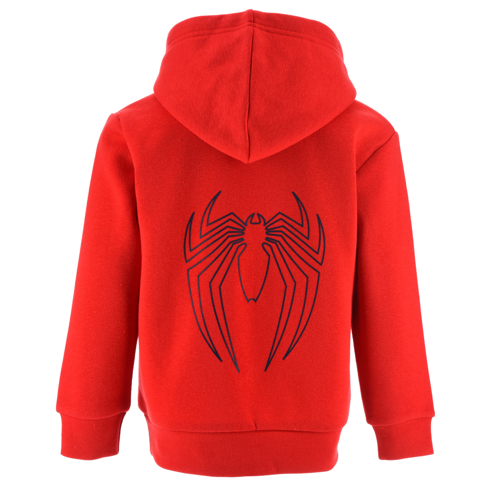 Felpa con Cappuccio Spiderman MARVEL 3/8 Anni Maglietta Sun City - Xh1085rosso