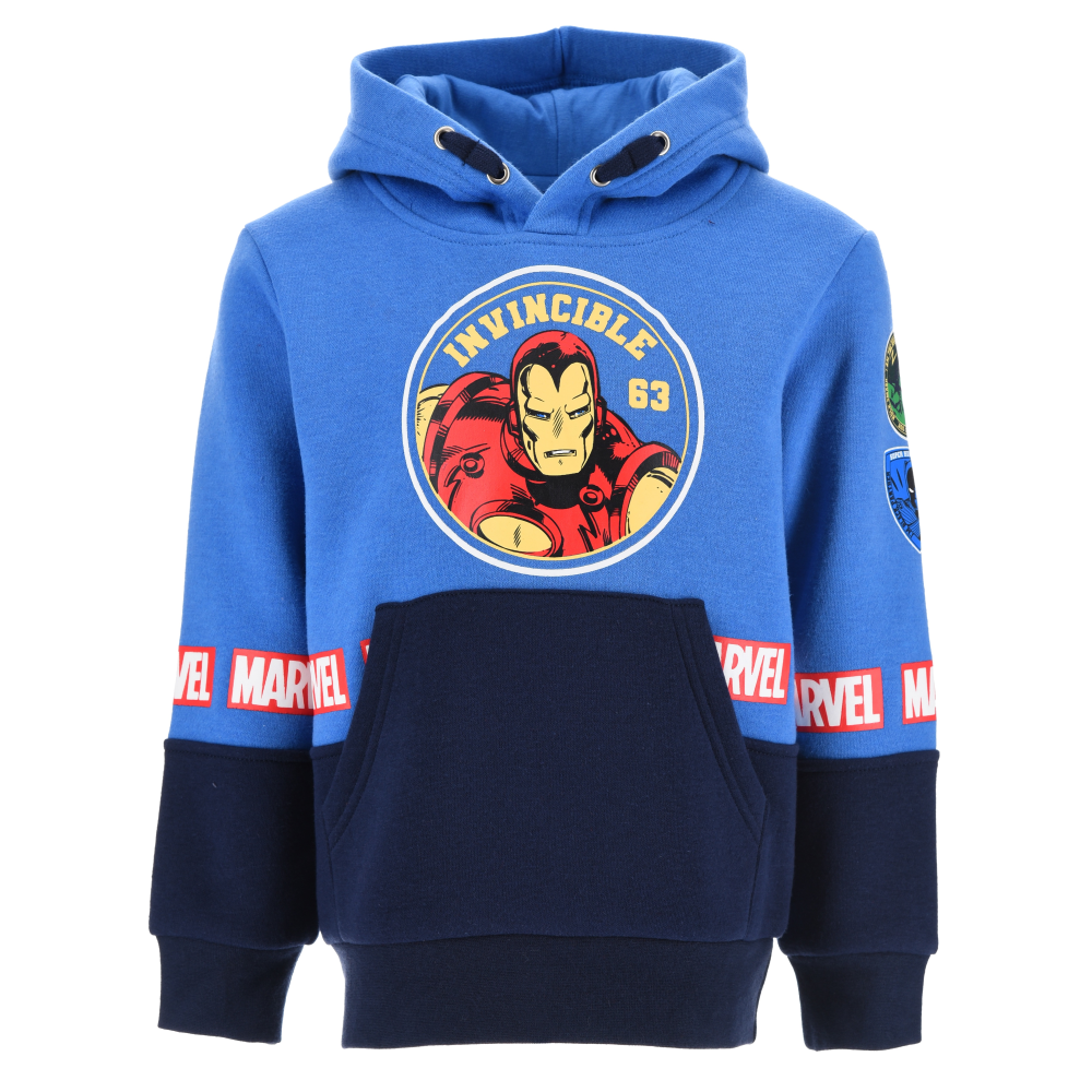 Felpa con Cappuccio Avengers MARVEL 4/10 Anni Maglietta Sun City - Xh1086azzurro