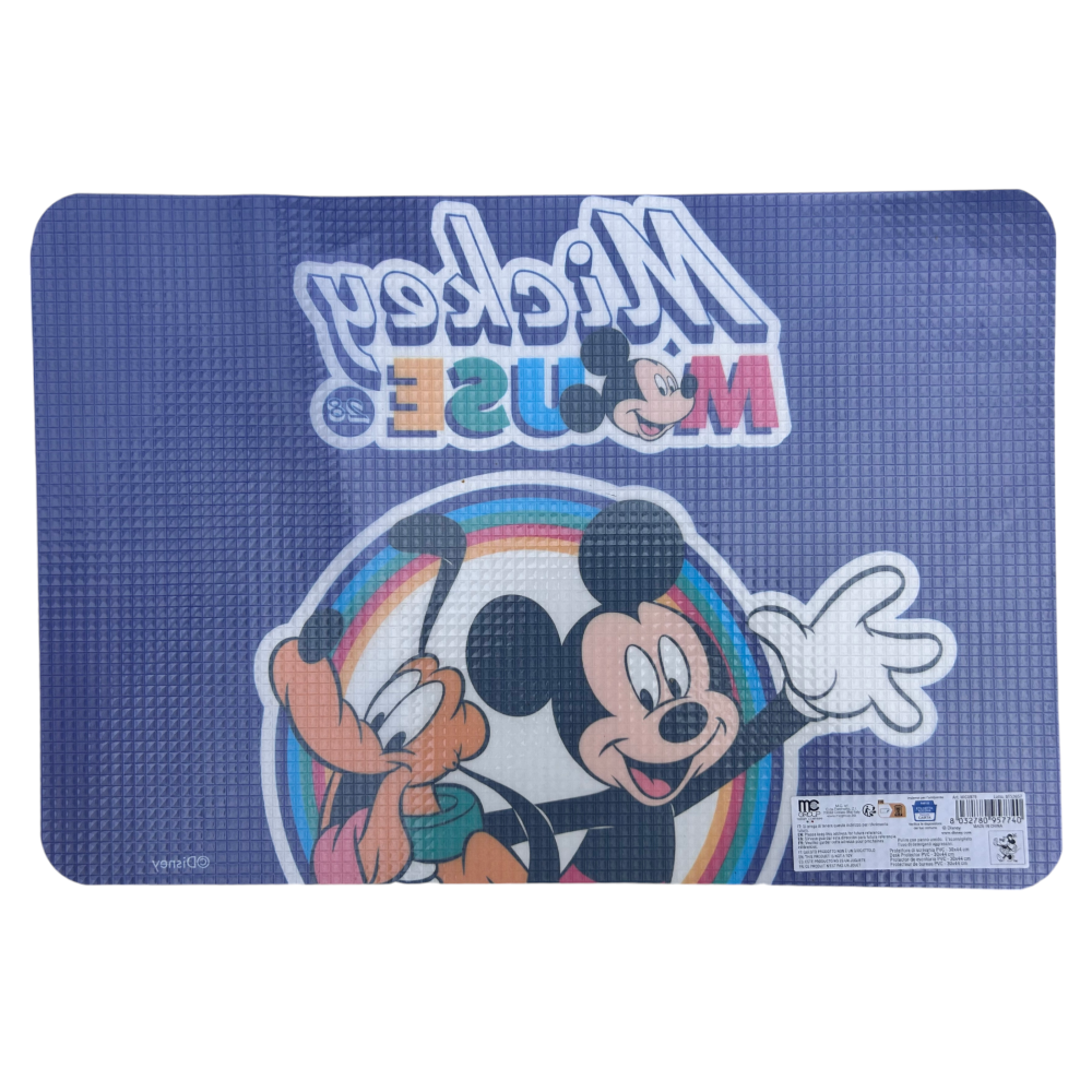 Tovaglietta Topolino DISNEY in Plastica Morbida Antiscivolo Ripiegabile Lavabile da Colazione Pranzo Cm.44x30 - Mic0979