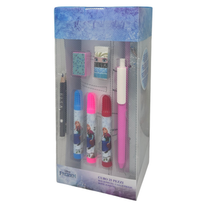 Cubo Cancelleria Frozen DISNEY Confezione 25 Pezzi Kit per Disegnare e Colorare - Fr0583