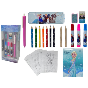 Cubo Cancelleria Frozen DISNEY Confezione 25 Pezzi Kit per Disegnare e Colorare - Fr0583