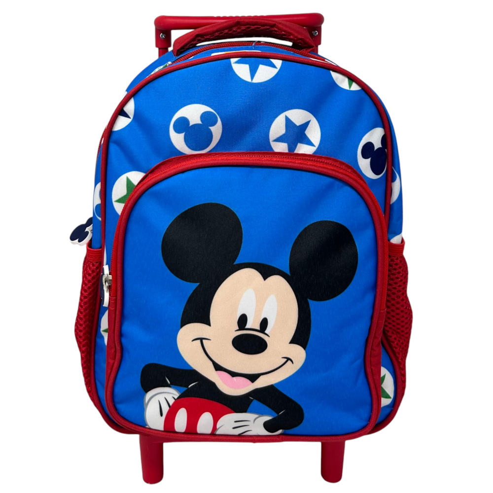 Zaino Asilo Trolley Topolino DISNEY 2 Ruote Manico Allungabile Cm.30 - 659102