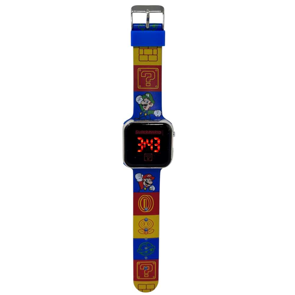 Orologio a LED Super Mario da Polso Digitale con Cinturino Silicone - Gsm4236