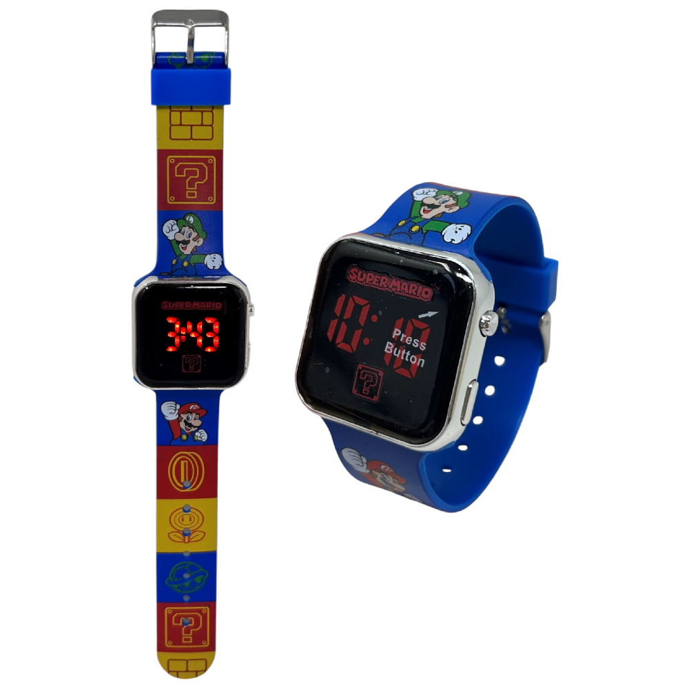 Orologio a LED Super Mario da Polso Digitale con Cinturino Silicone - Gsm4236