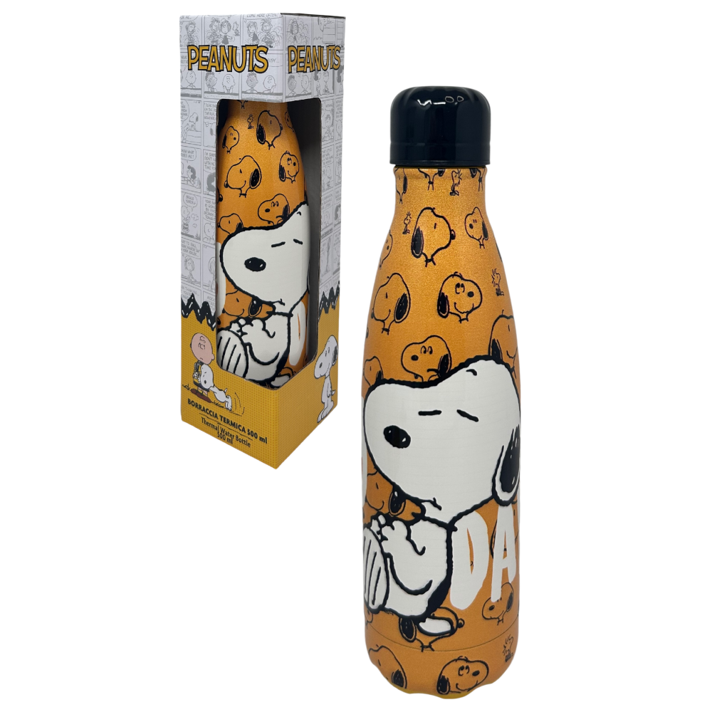 Bottiglia Termica Snoopy Borraccia in Acciaio Inossidabile 500 Ml - P10246te/s