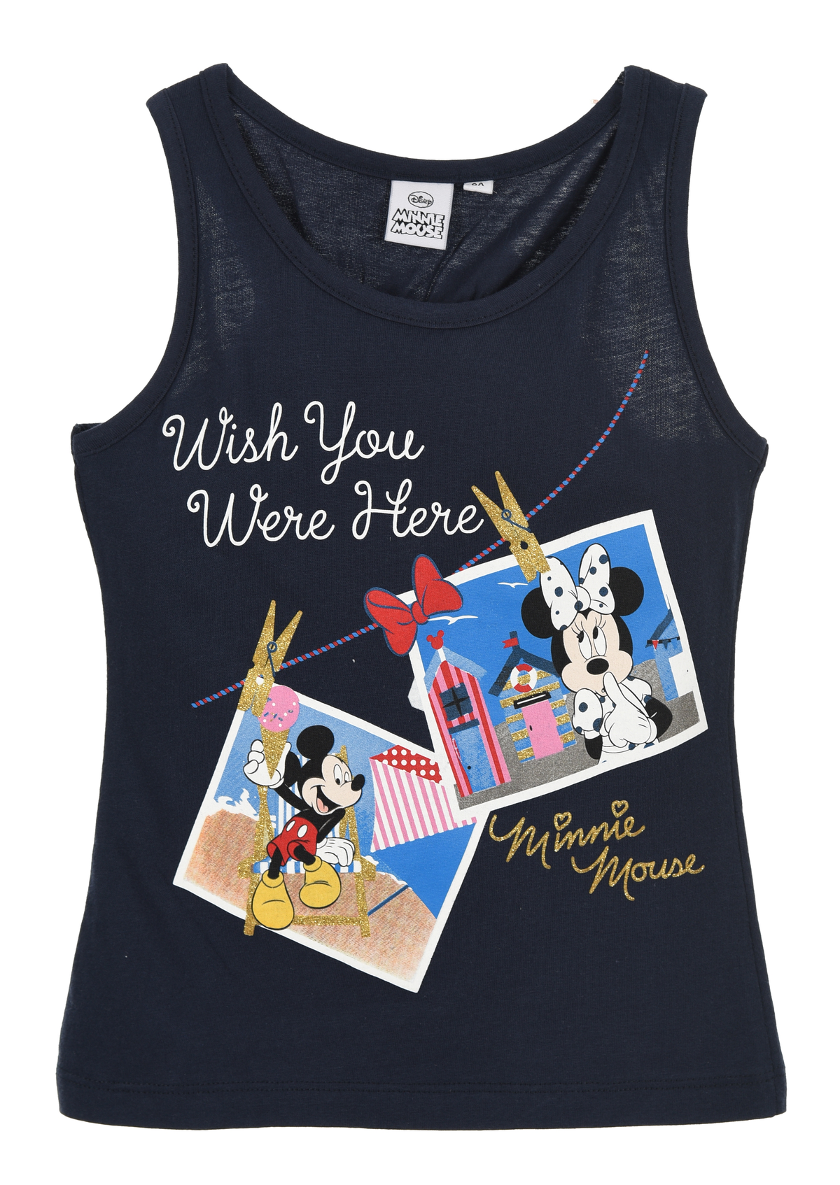 Canotta Maglietta Minnie DISNEY Bambina Sun City 3/8 Anni - Er1042blu