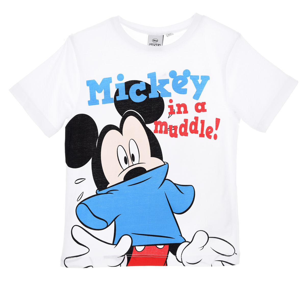 T-Shirt Maglietta Topolino Mickey Mouse DISNEY Bambino Ragazzo Sun City Taglie 3/8 Anni - Er1424bianco