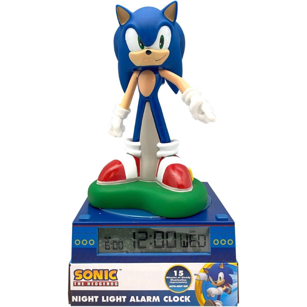 Lampada 3d Sonic the Hedgehog da Comodino Luce Notturna LED Sveglia Digitale - Snc3023m