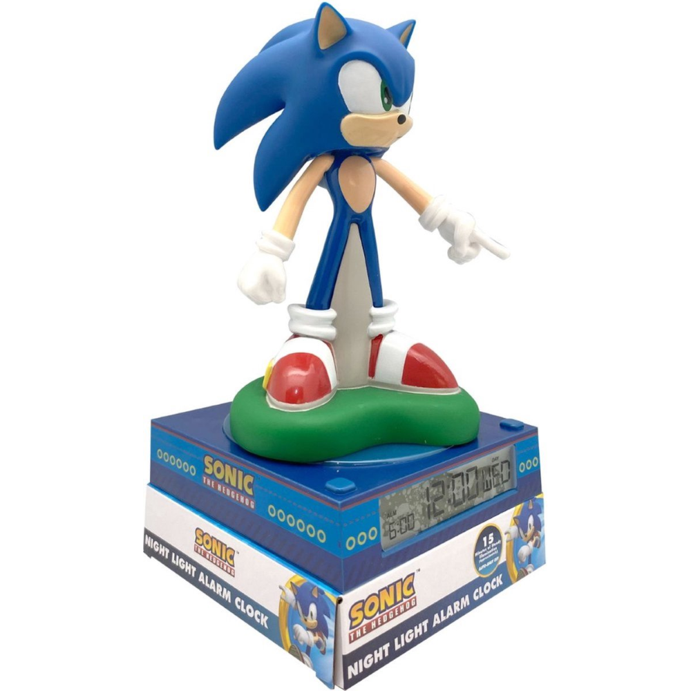 Lampada 3d Sonic the Hedgehog da Comodino Luce Notturna LED Sveglia Digitale - Snc3023m