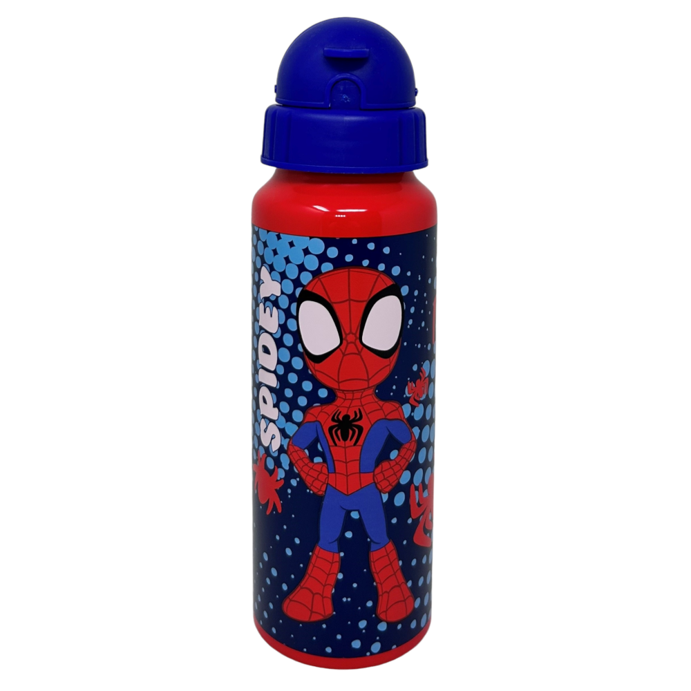 Borraccia in Alluminio con Cannuccia Spidey MARVEL Bottiglia per Bambini 550 Ml - M09509mc/b