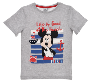 T-Shirt Maglietta Topolino Mickey Mouse DISNEY Bambino Ragazzo Sun City Taglie 3/8 Anni - Er1426grigio