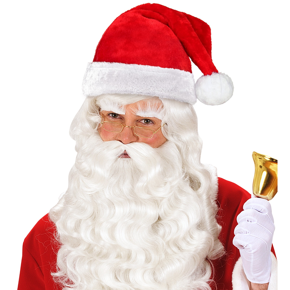 Cappello Babbo Natale in Peluche Accessori Natalizi Adulto Unisex - 15012