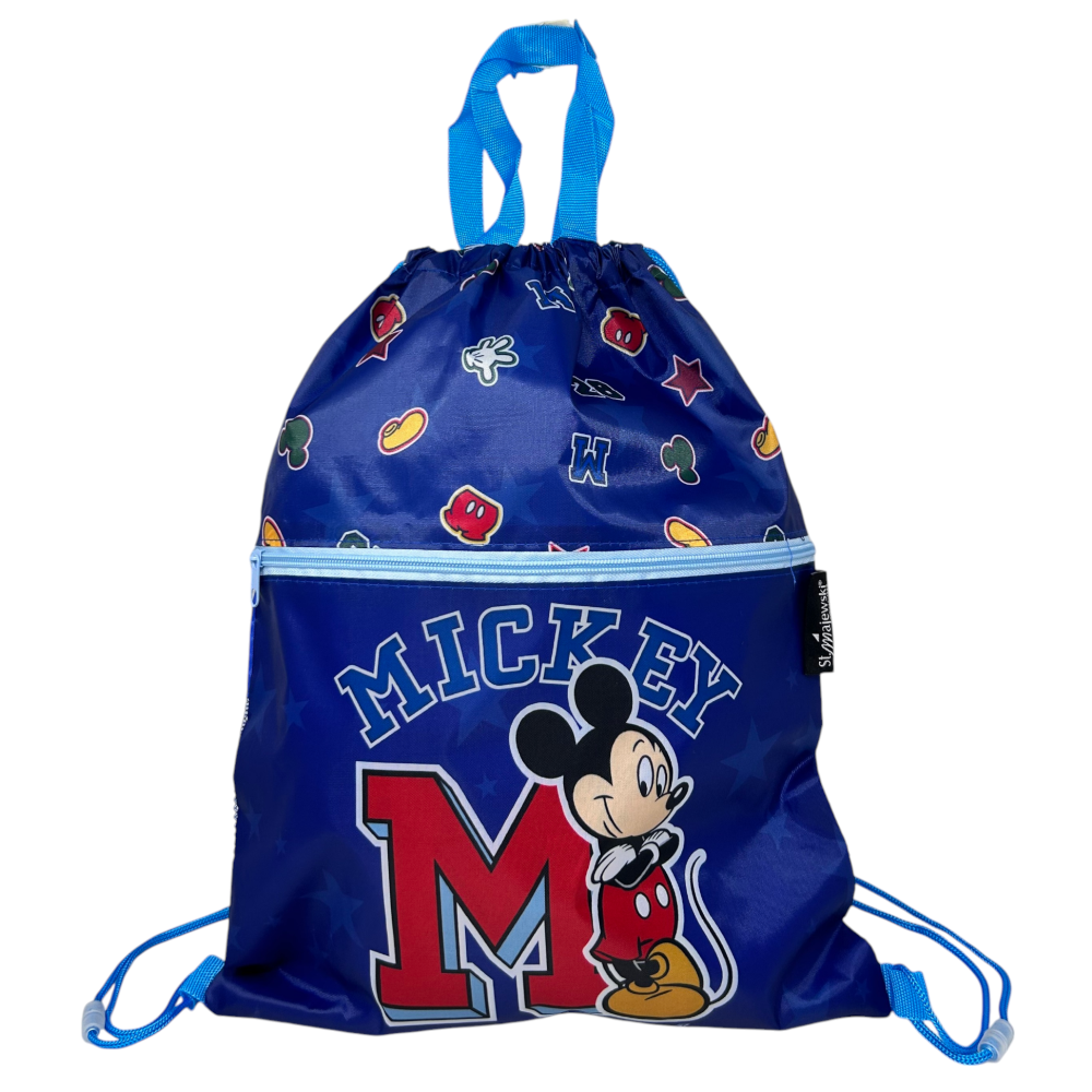 Sacca Topolino DISNEY con Chiusura a Coulisse Tasca Frontale Borsa Tempo Libero Palestra Cm. 44x34 - 673375