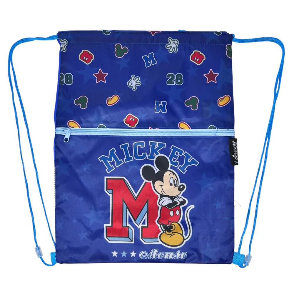 Sacca Topolino DISNEY con Chiusura a Coulisse Tasca Frontale Borsa Tempo Libero Palestra Cm. 44x34 - 673375