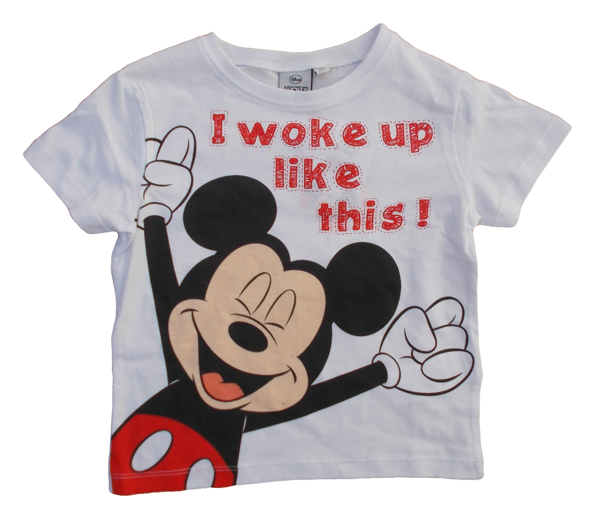 T-Shirt Maglietta Mickey Mouse Topolino Bambino Ragazzo Sun City Taglie 3/8 Anni - Er1425bianco