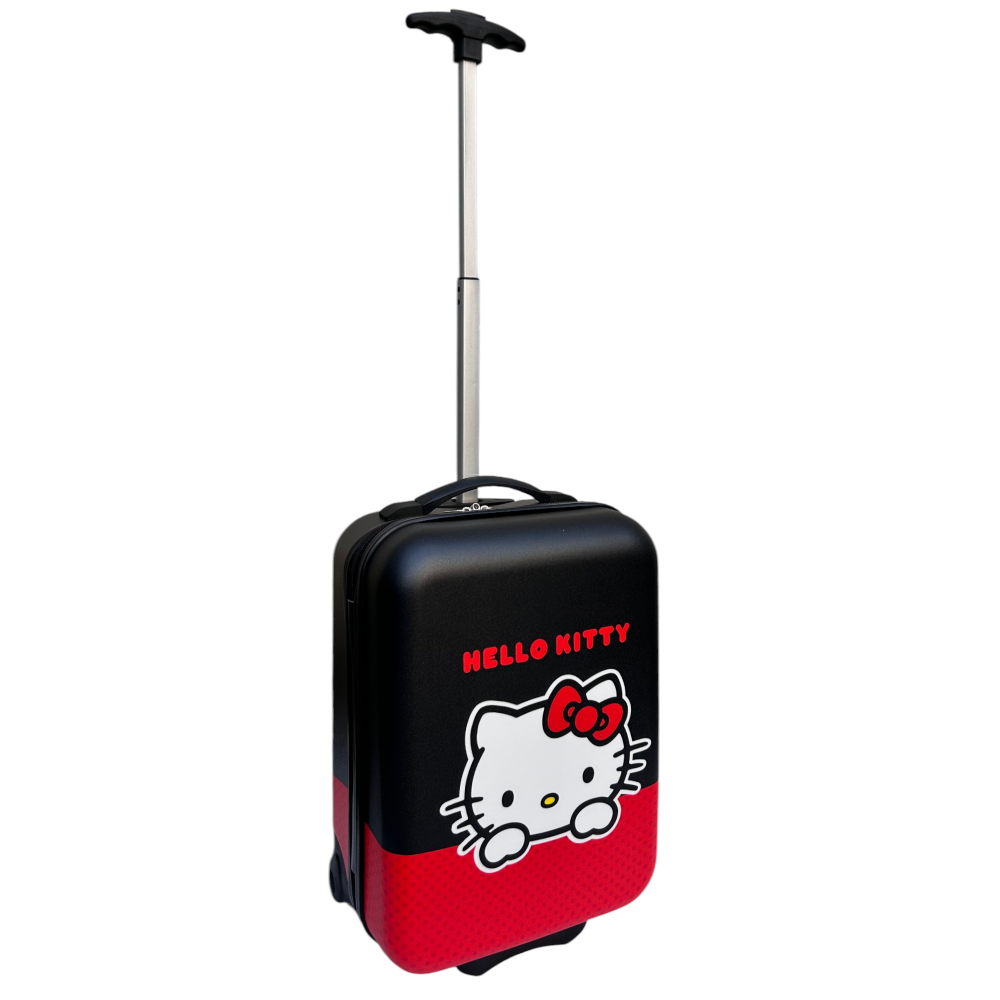 Trolley da Viaggio Hello Kitty Mini Valigia 2 Ruote in ABS Manico Allungabile - H09297mc