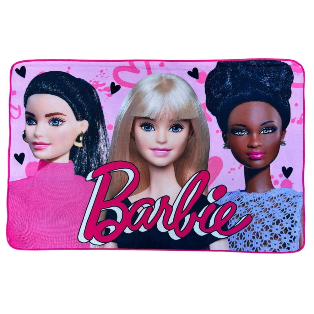 Tappeto Gioco Barbie Microfibra Antiscivolo 80x120 CM - Bar1589