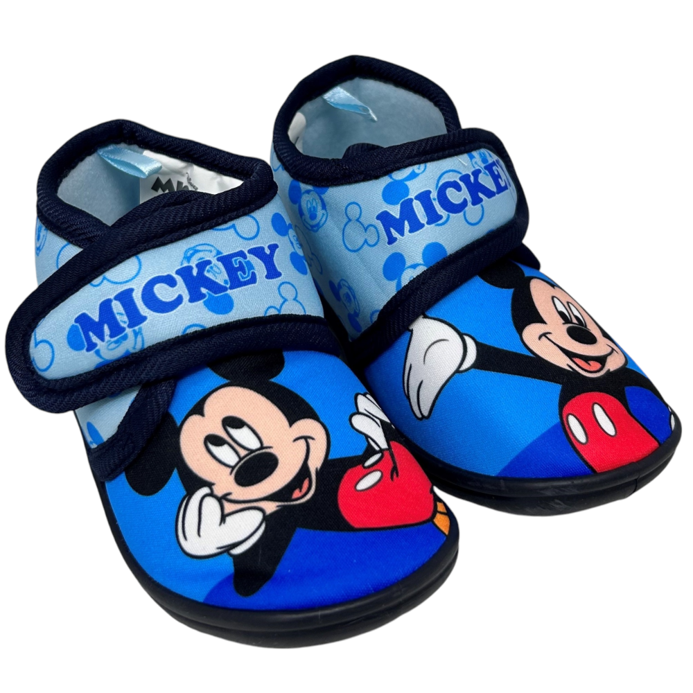 Pantofole Invernali Topolino DISNEY Scarpetta Stivaletto con Suola Antiscivolo Chiusura a Strappo - Mic24-4281