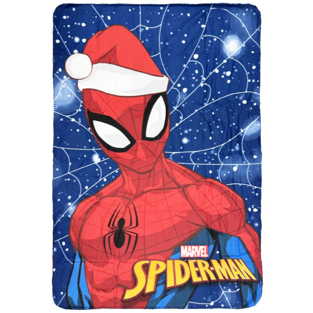 Plaid Natale Spiderman MARVEL Coperta in Pile in Morbido Poliestere 100x140 CM -  Spi24-4304