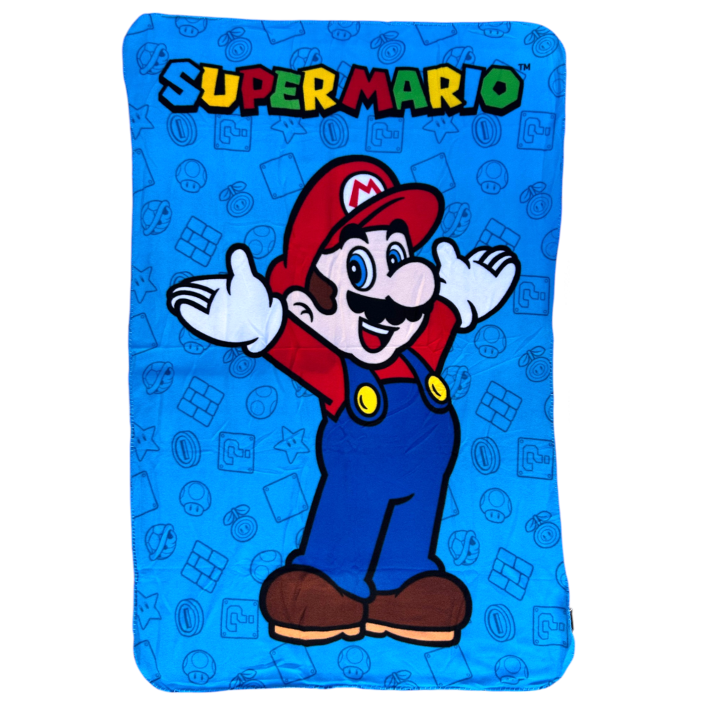 Plaid in Pile Super Mario Coperta in Morbido Poliestere 100x150 CM 210 Gsm - Sma-1613