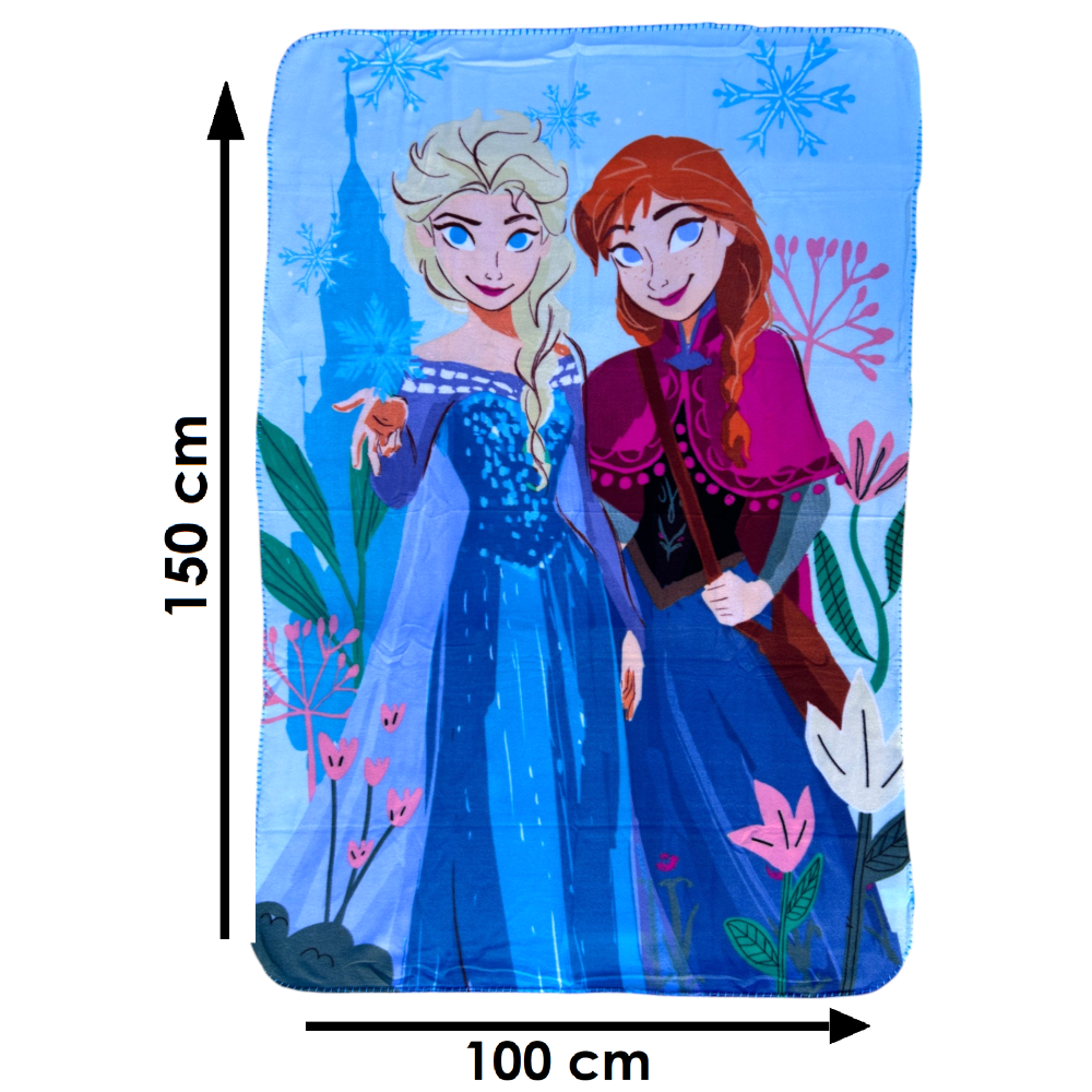 Plaid in Pile Frozen DISNEY Coperta in Morbido Poliestere 100x150 CM 210 Gsm - Fro-1433