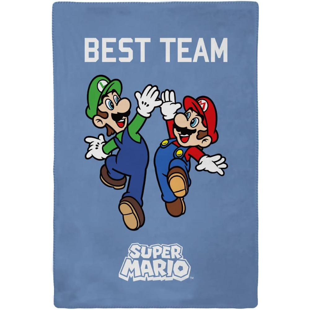 Plaid in Pile Super Mario e Luigi Coperta in Morbido Poliestere 100x150 CM 210 Gsm - Sma-1612