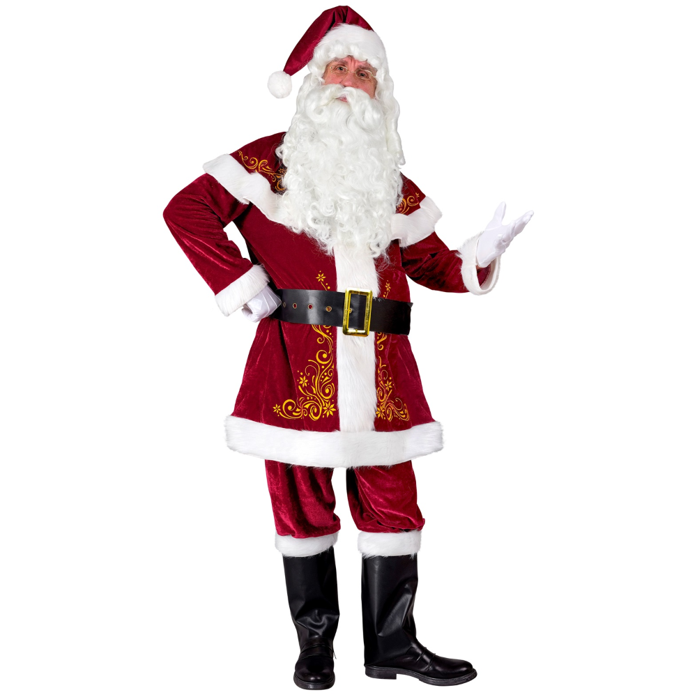 Vestito Carnevale Babbo Natale Travestimento Costume Adulto - 2002