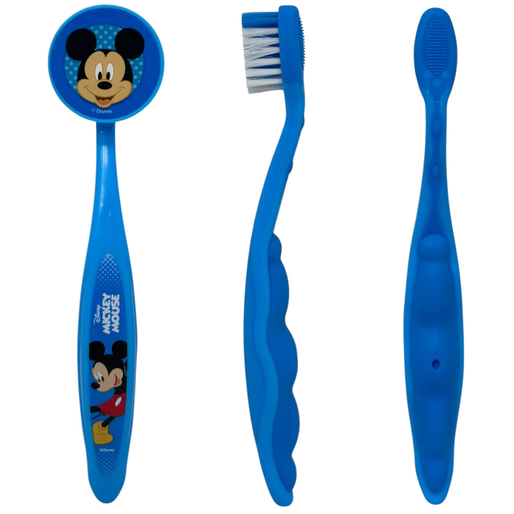 Set Accessori Cura Igiene Orale Topolino DISNEY 4 Pezzi con Pochette