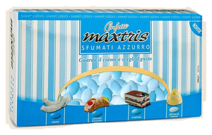 Confetti Maxtris Sfumato Azzurro Gusti Cocco Cannolo Siciliano Tiramisu' Delizia Al Limone 1 Kg. Confettata