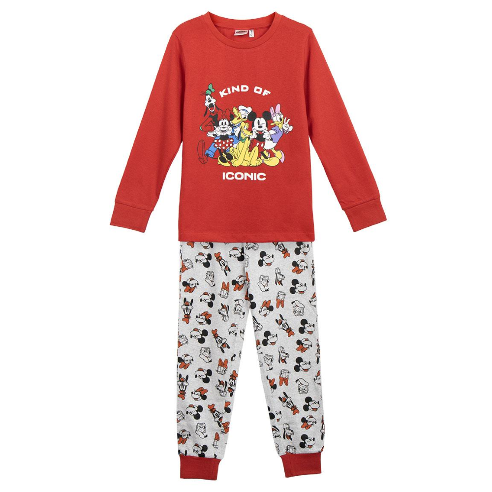 Pigiama a Manica Lunga Famiglia Topolino DISNEY in Cotone Jersey per Bambini e Bambine - 2464