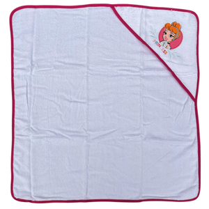 Accappatoio Triangolo Cenerentola Principesse DISNEY Neonata Bambina Asciugamano in Cotone - Pri1633rosascuro