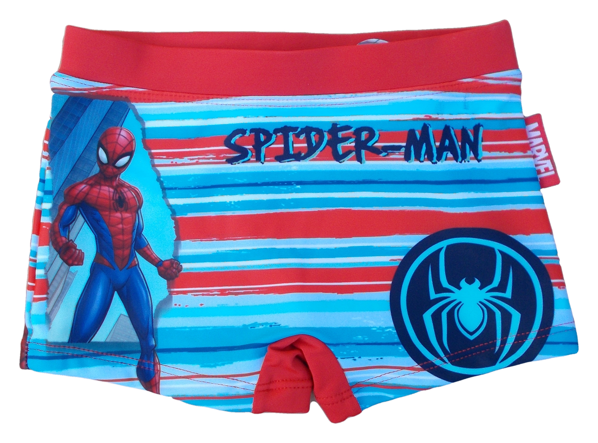 Costume Mare Spiderman MARVEL Parigamba Pantaloncino Bambino Taglie 3/8 Anni - Er1896rosso