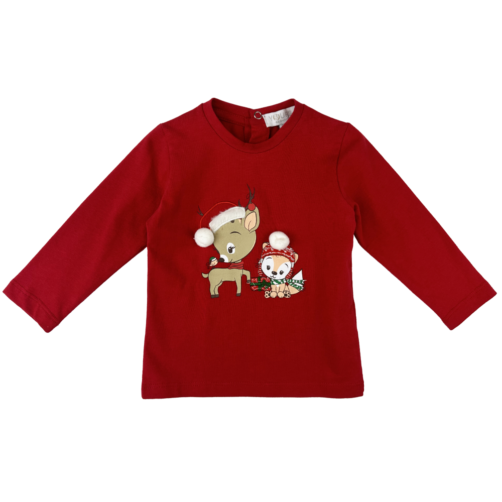 T-Shirt Natalizia M.l. Maglietta Yours Bambino - Y9059