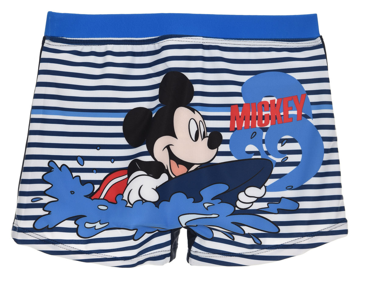 Costume Mare Topolino Mickey Mouse Parigamba Pantaloncino Bambino Taglie 3/8 Anni - Er1961blu