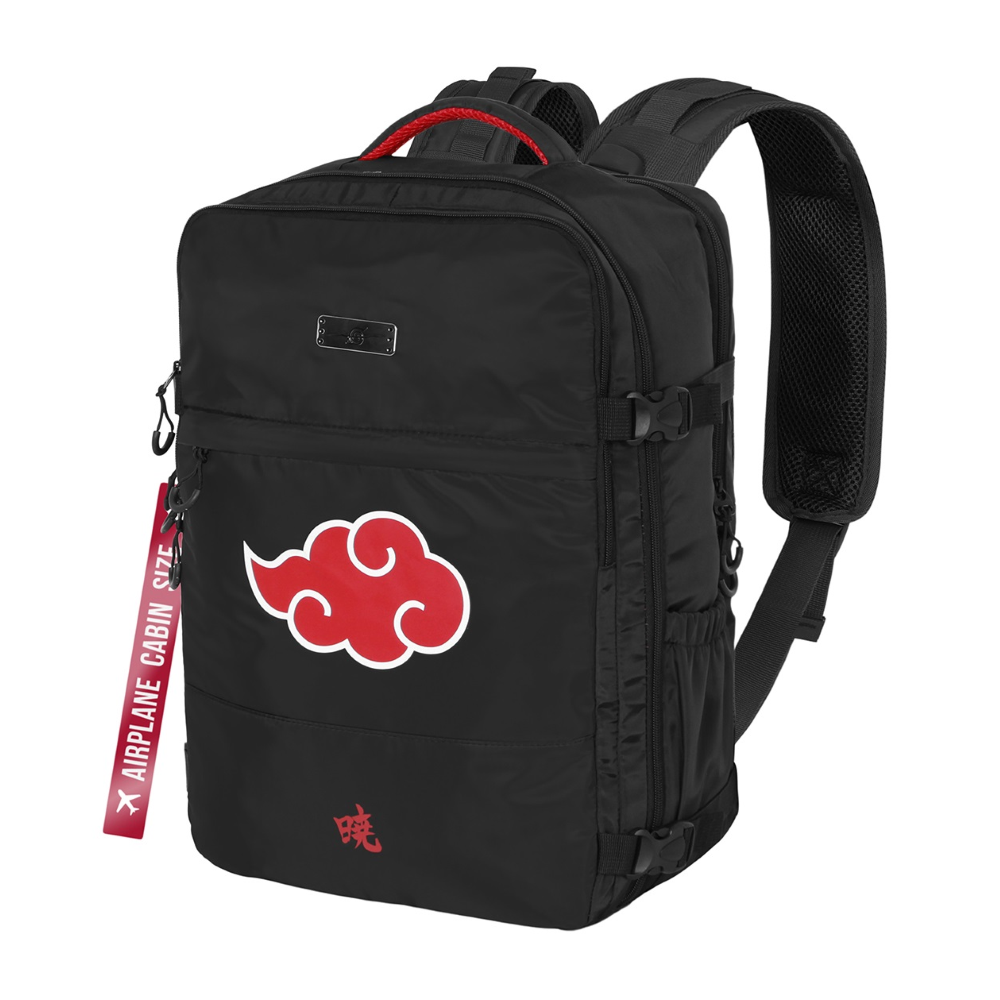 Zaino da Viaggio Naruto Akatsuki 40 CM Bagaglio a Mano da Cabina Adattabile a Trolley - 07957