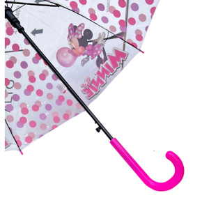 Ombrello a Cupola Minnie Mouse DISNEY per Bambine in Eva con Apertura Automatica e Struttura 8 Raggi - Min24-2644