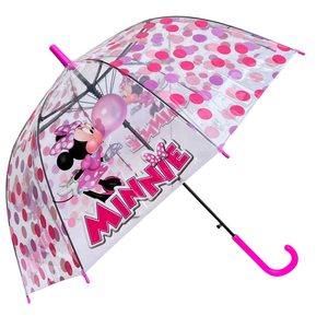 Ombrello a Cupola Minnie Mouse DISNEY per Bambine in Eva con Apertura Automatica e Struttura 8 Raggi - Min24-2644