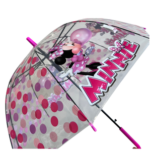 Ombrello a Cupola Minnie Mouse DISNEY per Bambine in Eva con Apertura Automatica e Struttura 8 Raggi - Min24-2644