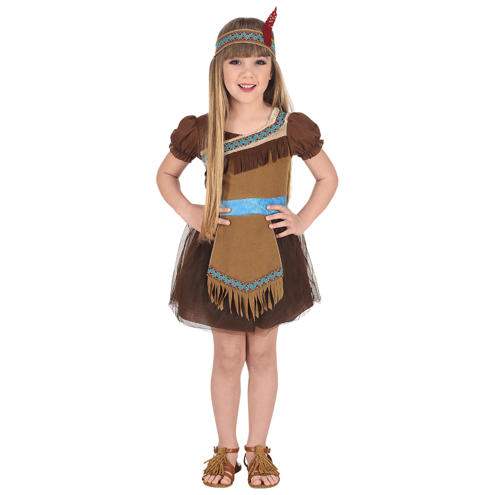 Vestito Carnevale Indiana Travestimento Costume per Bambini Feste a Tema - 0203