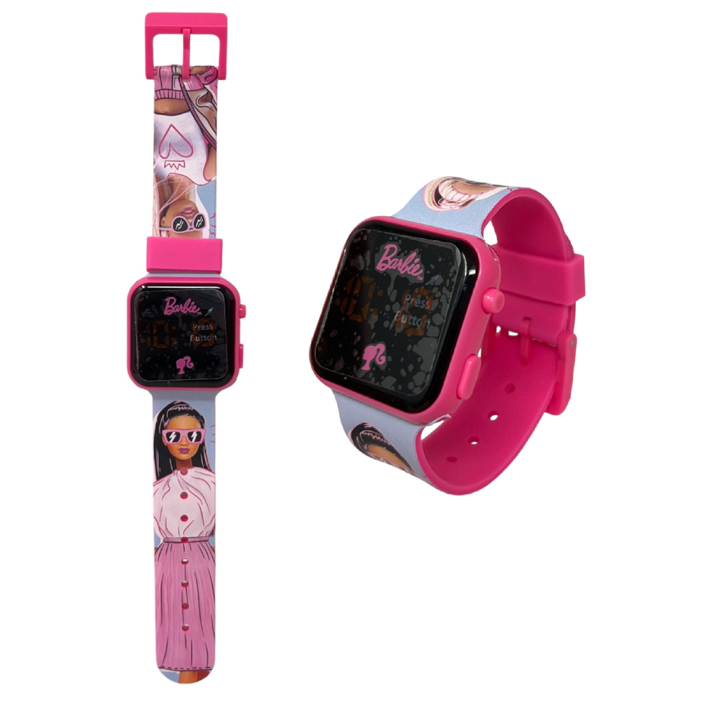 Orologio a LED Barbie Mattel da Polso Digitale con Cinturino Silicone - Bb00033